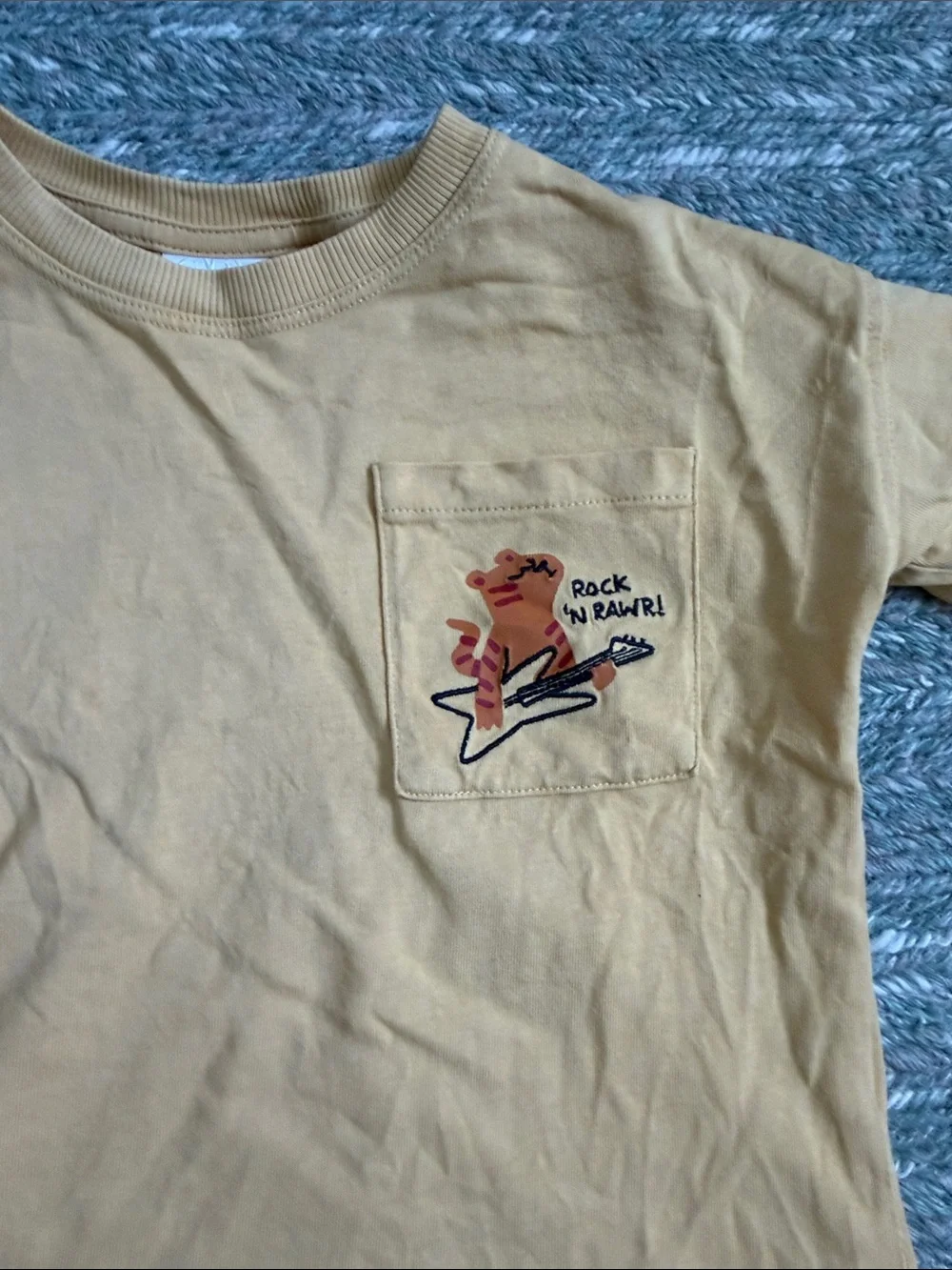 Zara Mustard Pocket Tee